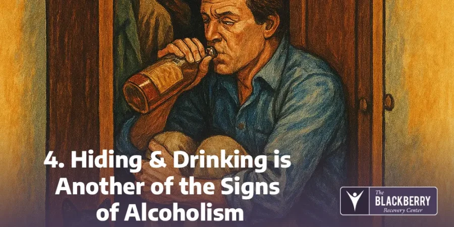 4. Hiding & Drinking is Another of the Signs of Alcoholism